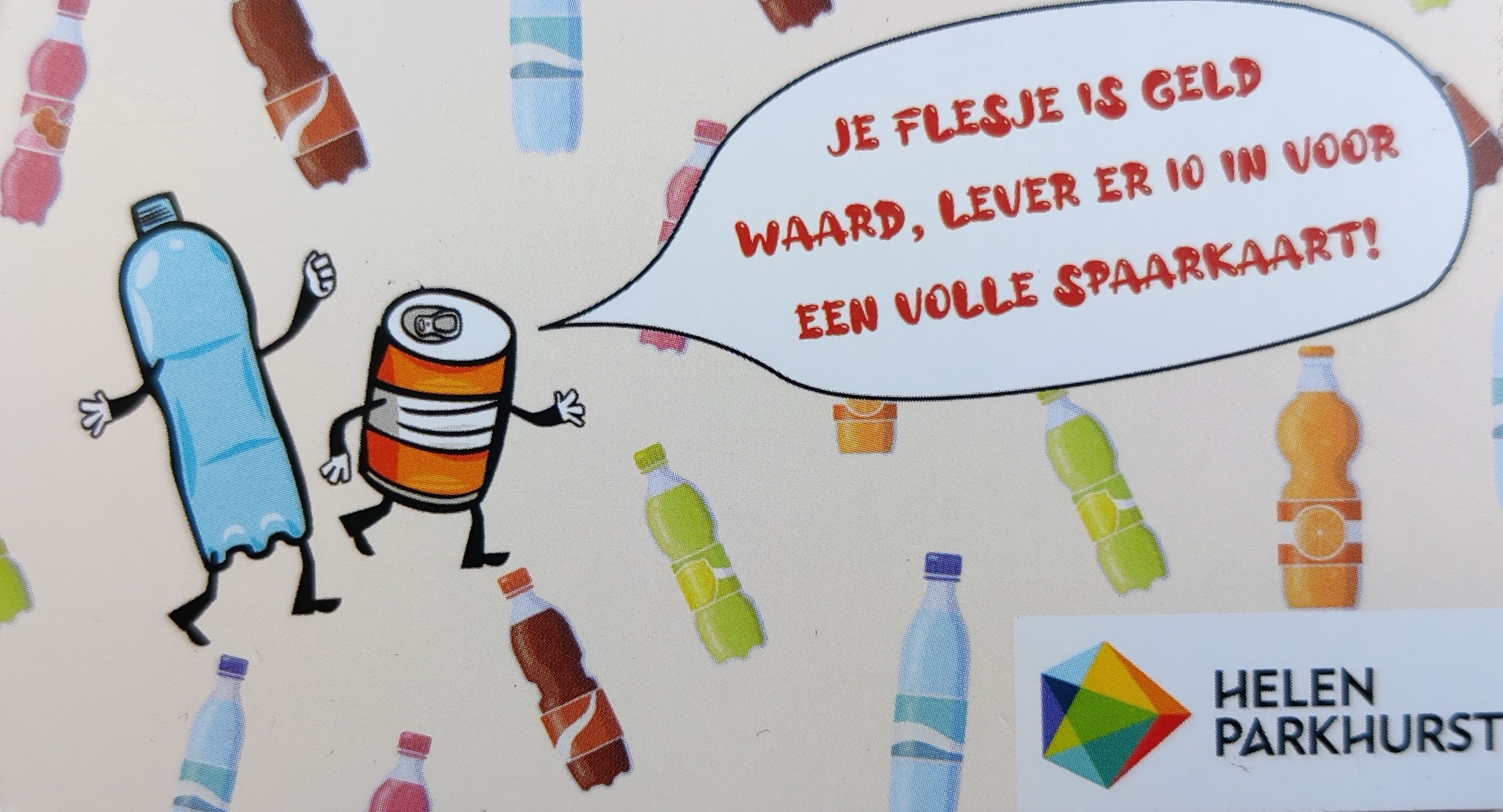 Lege plastic flesjes op school inleveren