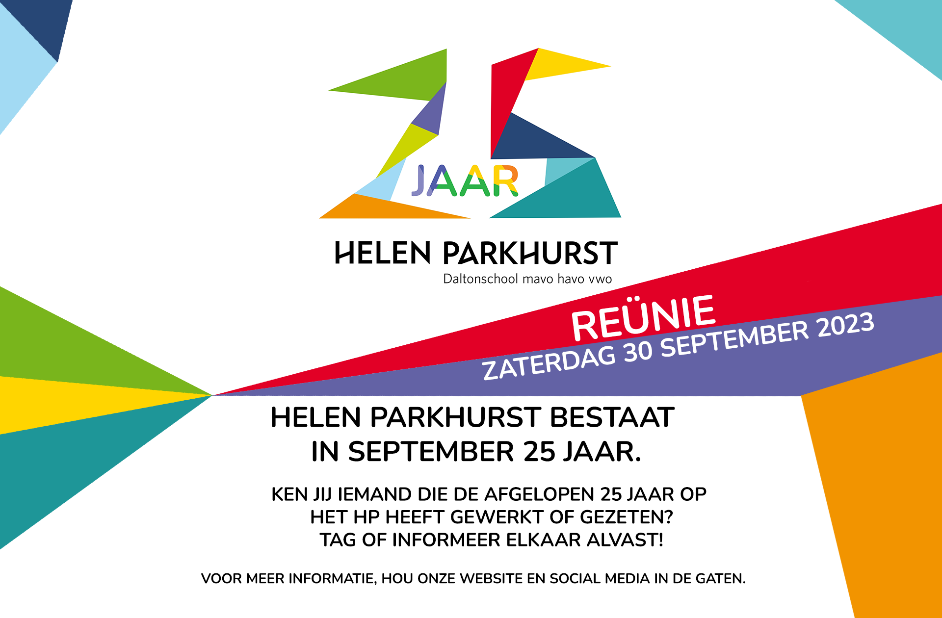 Helen Parkhurst bestaat in september alweer 25 jaar - SAVE THE DATE!